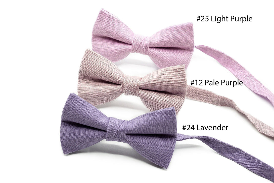 Custom color groomsmen bow tie for boho or summer wedding ideas / Light Purple, Pale purple or Lavender bow ties for man