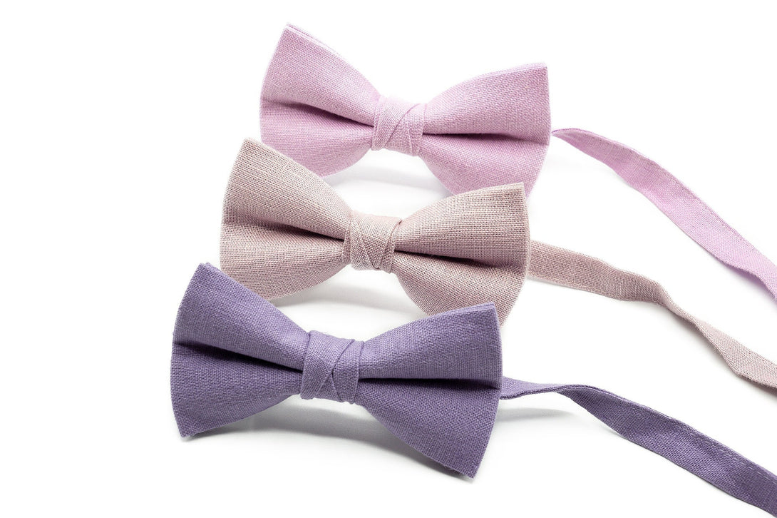 Custom color groomsmen bow tie for boho or summer wedding ideas / Light Purple, Pale purple or Lavender bow ties for man