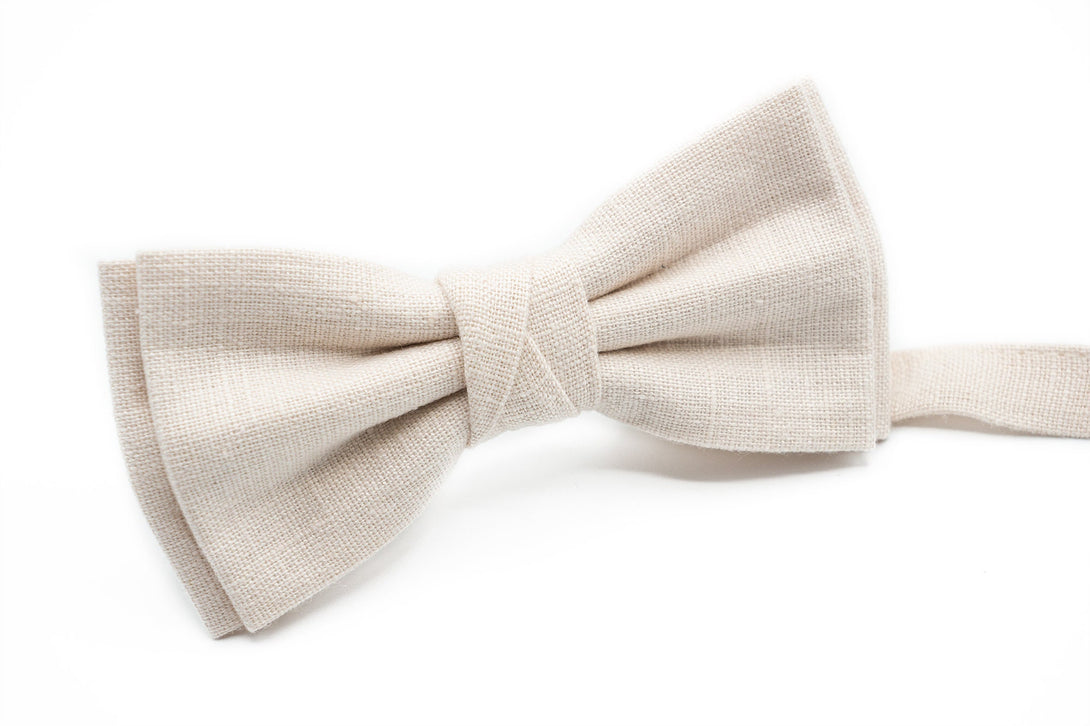 Ivory color butterfly wedding bow ties for groomsmen / Ivory color bow ties for men and toddler baby boys as daddy and son sets