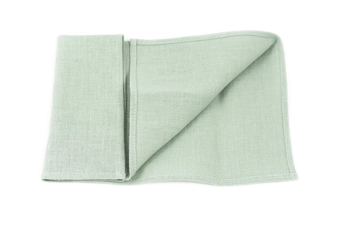 Dusty light sage green pocket square or handkerchief