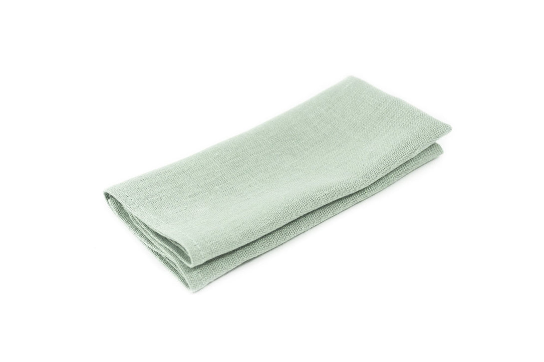 Dusty light sage green pocket square for groomsmen 