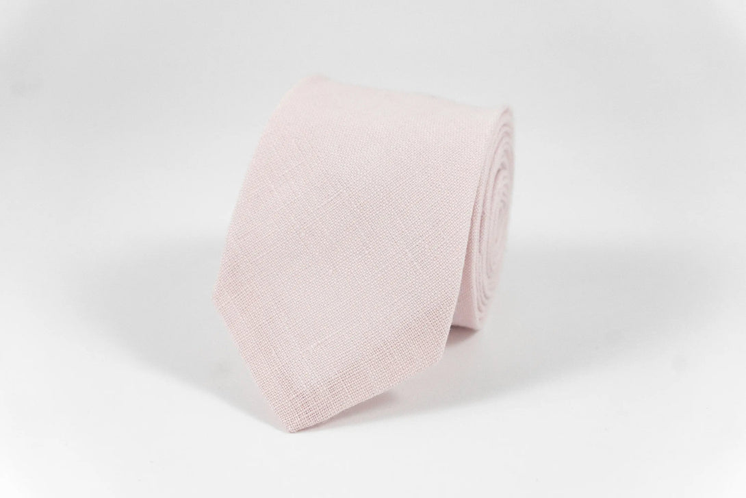 Light Dusty rose color linen best men ties for weddings / Daddy and son bow ties for fathers day gift